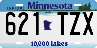 MN license plate 621TZX