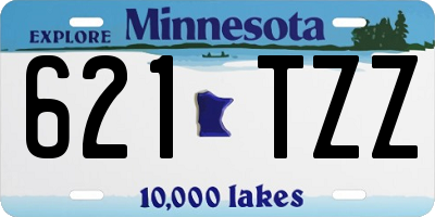 MN license plate 621TZZ