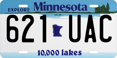 MN license plate 621UAC