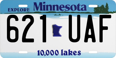MN license plate 621UAF