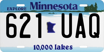 MN license plate 621UAQ