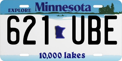 MN license plate 621UBE
