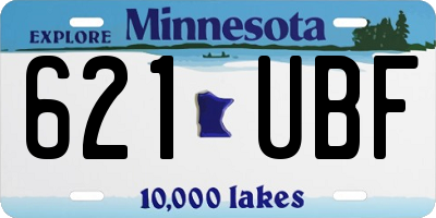 MN license plate 621UBF