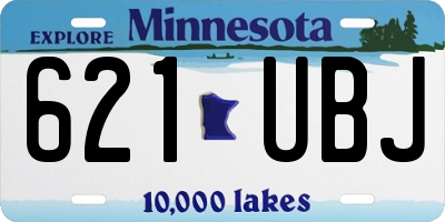 MN license plate 621UBJ