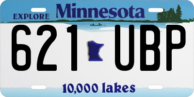 MN license plate 621UBP