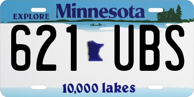 MN license plate 621UBS
