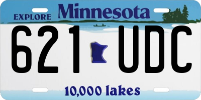 MN license plate 621UDC