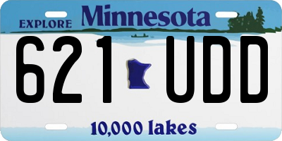 MN license plate 621UDD