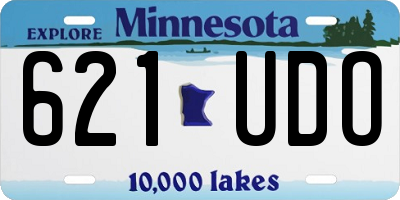 MN license plate 621UDO