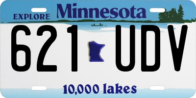 MN license plate 621UDV
