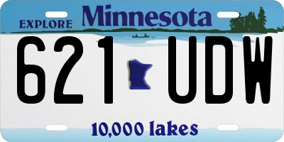 MN license plate 621UDW