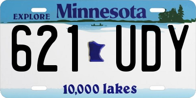 MN license plate 621UDY