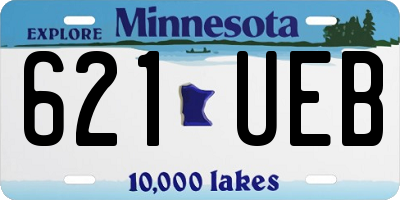 MN license plate 621UEB