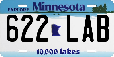 MN license plate 622LAB