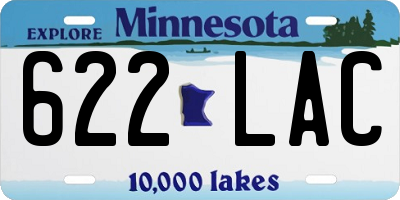 MN license plate 622LAC