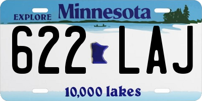 MN license plate 622LAJ