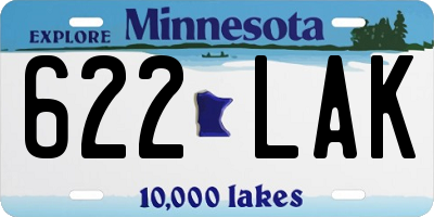 MN license plate 622LAK