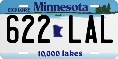 MN license plate 622LAL