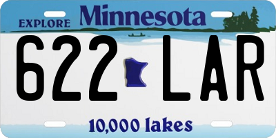 MN license plate 622LAR
