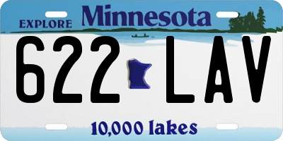 MN license plate 622LAV