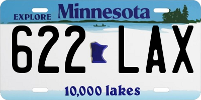 MN license plate 622LAX