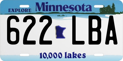 MN license plate 622LBA