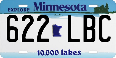 MN license plate 622LBC