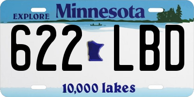 MN license plate 622LBD