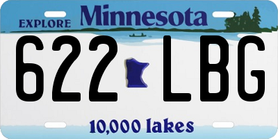 MN license plate 622LBG