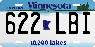 MN license plate 622LBI