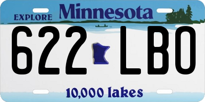 MN license plate 622LBO