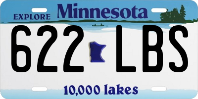 MN license plate 622LBS