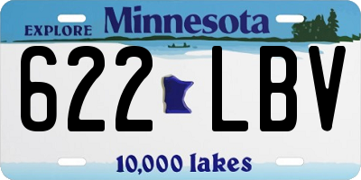 MN license plate 622LBV