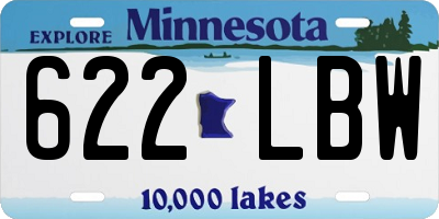 MN license plate 622LBW