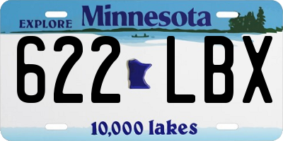 MN license plate 622LBX