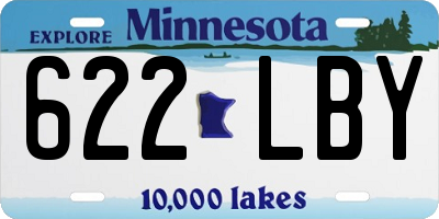 MN license plate 622LBY