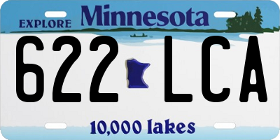 MN license plate 622LCA