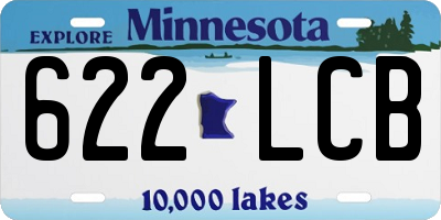 MN license plate 622LCB