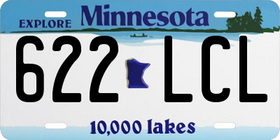 MN license plate 622LCL