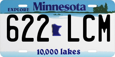 MN license plate 622LCM