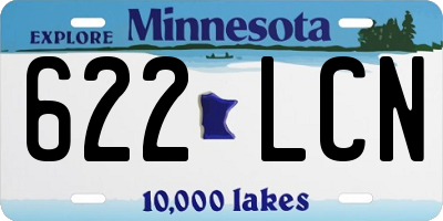MN license plate 622LCN