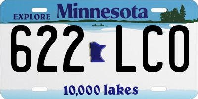MN license plate 622LCO