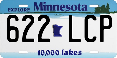 MN license plate 622LCP