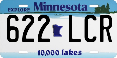 MN license plate 622LCR