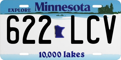 MN license plate 622LCV