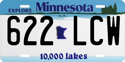 MN license plate 622LCW