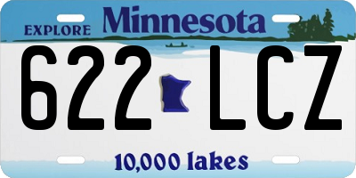 MN license plate 622LCZ
