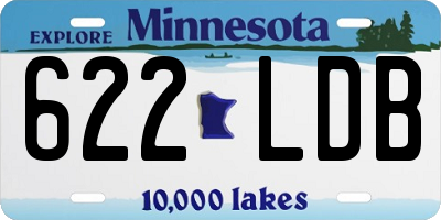 MN license plate 622LDB
