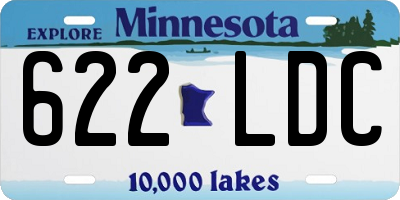 MN license plate 622LDC