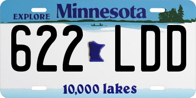 MN license plate 622LDD